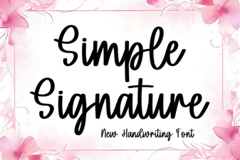 Simple Signature Font for Elegant Design Projects