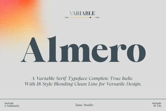 Almero Serif Family Font for Elegant Design Projects